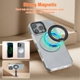 thumbnail image 5 of ROFAY Compatible with iPhone 16 Case [3X Military-Grade Drop Protection], Magnetic Kickstand & Ring Stand, Shockproof, Anti-Fingerprint, MagSafe Compatible - Silver, 5 of 8