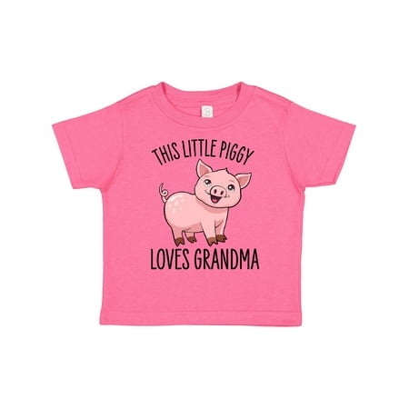 

Inktastic This Little Piggy Loves Grandma- cute Boys or Girls Toddler T-Shirt