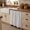 White, variant on Oatmeal Ticking Stripe Cabinet Curtains for Kitchen 11"W x 13"L, Minimalist Vertical Lines White Vanity Cabinet Curtains Magic Tape Short Curtain Decor Privacy Panel for Bathroom Laundry