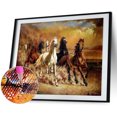 thumbnail image 1 of Cuadros Decorativos Kits de pintura de diamante 5D DIY cuadro de pared de mosaico de caballo de taladro redondo completo (V2344) Ehuebsd embutido en tela, 1 of 1
