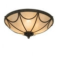 thumbnail image 4 of Meyda Tiffany 232898 Carousel 3 Light 16" Wide Flush Mount Bowl Ceiling Fixture - Bronze, 4 of 6