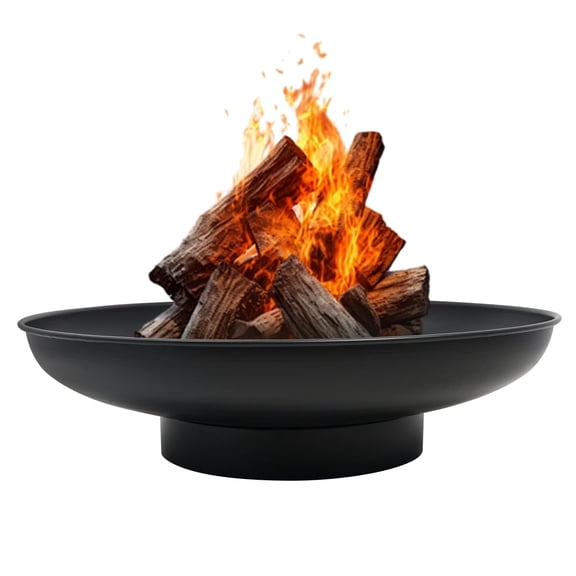 Linsen-outdoors Camping Fire Pit For Outside Garden Bonfire Party And Patio 32 Inch Black