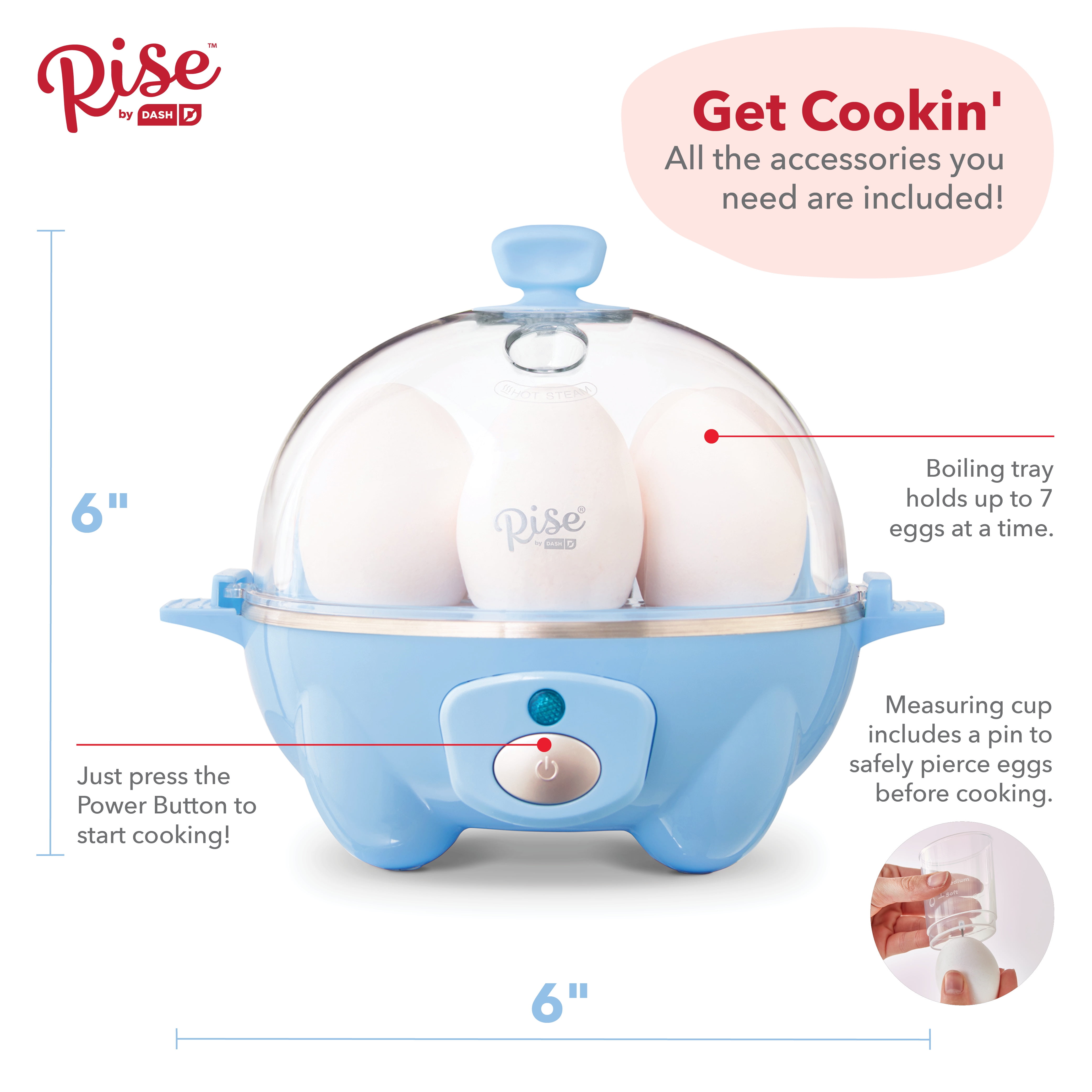 Rapid Egg Cooker Rooster Electric Dash Boiler Steam Automatic Kitchen  Appliances