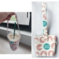 thumbnail image 2 of Portable Beverage Cup Foldable Holder Carrier, Reusable Drink Sleeve Handle Carry Strap for Coffee, Bubble Tea, Hot & Cold Drink with Integrated Straw Holder, 2 of 4