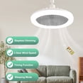 thumbnail image 3 of Small Ceiling Fan, 85-265V Stepless Dimming Timing Function High Efficiency Lamp Holder Fan  for Room Closet Garage, 3 of 7