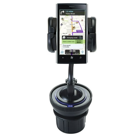 Unique Auto Cupholder and Suction Windshield Dual Purpose Mounting System for Dell Venue Pro - Flexible Holder System Includes Two Mount Options