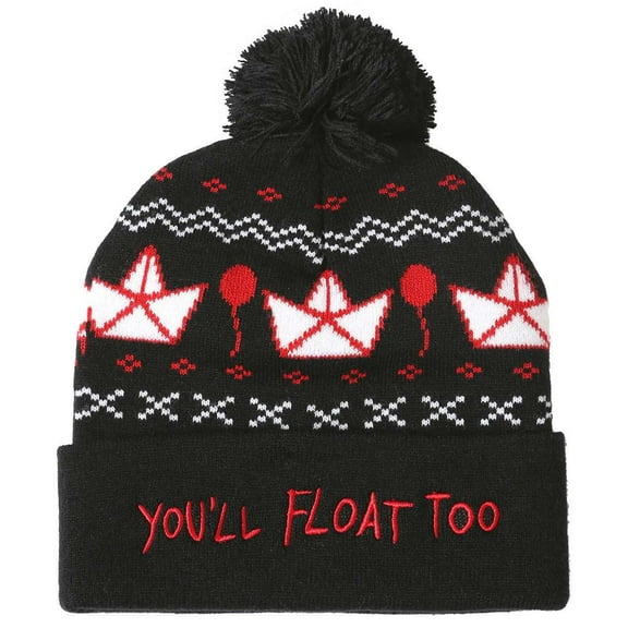 IT Chapter 2 S.S. Georgeie Fair Isle Watchman Pom Beanie Hat
