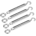 thumbnail image 2 of Spptty 4PCS M10 Stainless Steel Turn Buckle Rigging Screw Closed Body Jaw Turnbuckle Boat Tool,Wire Rope Tension Screw,Stainless Steel 304 Hook Eye Turnbuckle, 2 of 8