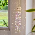 thumbnail image 2 of Hanging Window Garden Crystal Sun Catcher, Gold-Plated Sun Catcher for Indoor and Outdoor Decoration, Light Catcher, Party Crystals (Purple), 2 of 9