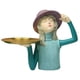 thumbnail image 2 of Figura de niña encantadora, estatua de almacenamiento, bandeja para llaves, decoración del hogar, regalos, accesorio de fotografía Verde, 2 of 9