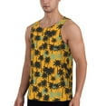 thumbnail image 2 of Xecao Hawaii Palms Men's Tank Top Workout Quick Dry Sleeveless Gym Jogging Muscle Shirts Summer Swim Beach Tops, 2 of 9