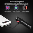 thumbnail image 5 of UV Light Flashlight 395nm Rechargeable USB Lamp, Powerful Ultraviolet LED Blacklight Flashlights, Resin Curing, Detector for Pet/Cat/Dog Urine, Stains, Anti-Counterfeit, Fluorescent Detection, Black, 5 of 7