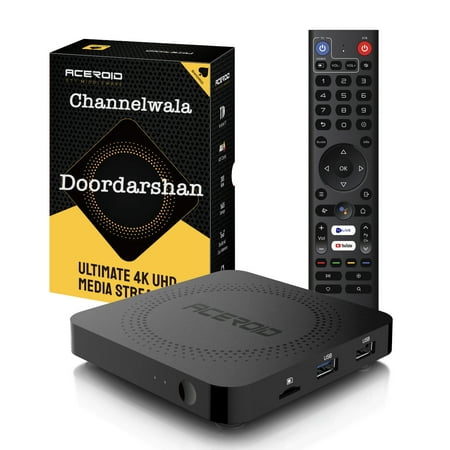 2022 Channelwala Sword 4K UHD IPTV Box With Bluetooth Remote and Recording Capabilities