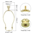 thumbnail image 2 of Kit de arpa de lámpara Uxcell de 6.89 pulgadas con soporte de pantalla de lámpara de tono dorado, 1 juego, 2 of 6