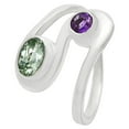 thumbnail image 6 of Prasiolite(Green Amethyst), Amethyst 925 Sterling Silver Ring s.6 Jewelry DGR1123_C_6 R-1039, 6 of 7