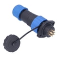 thumbnail image 3 of Enchufe industrial, enchufe impermeable IP68 Conector de aviación impermeable Conector de alimentación de brida Acabado de lujo, 3 of 14