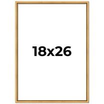 18x26 Frame Beaded Gold Solid Wood Picture Frame | 0.75 Inches Moulding Width | Liscio Oro