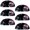 Multicolored 1, variant on PhooArto 6 Pcs Cup Drawer Pulls, Space Alien Colors Floral Shell Shape Handles Cabinet Knobs for Dresser Cupboard Closet Wardrobe with Screws