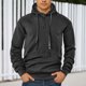 thumbnail image 1 of MHFRRA Sudadera con Capucha de Manga Larga para Hombre, Estilo Informal, Deportivo, Holgado, de Color Liso Negro, 1 of 8