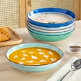 thumbnail image 6 of MALACASA 24-Piece dinnerware Set for 6, Stoneware dinner set plate, Blue, 6 of 8