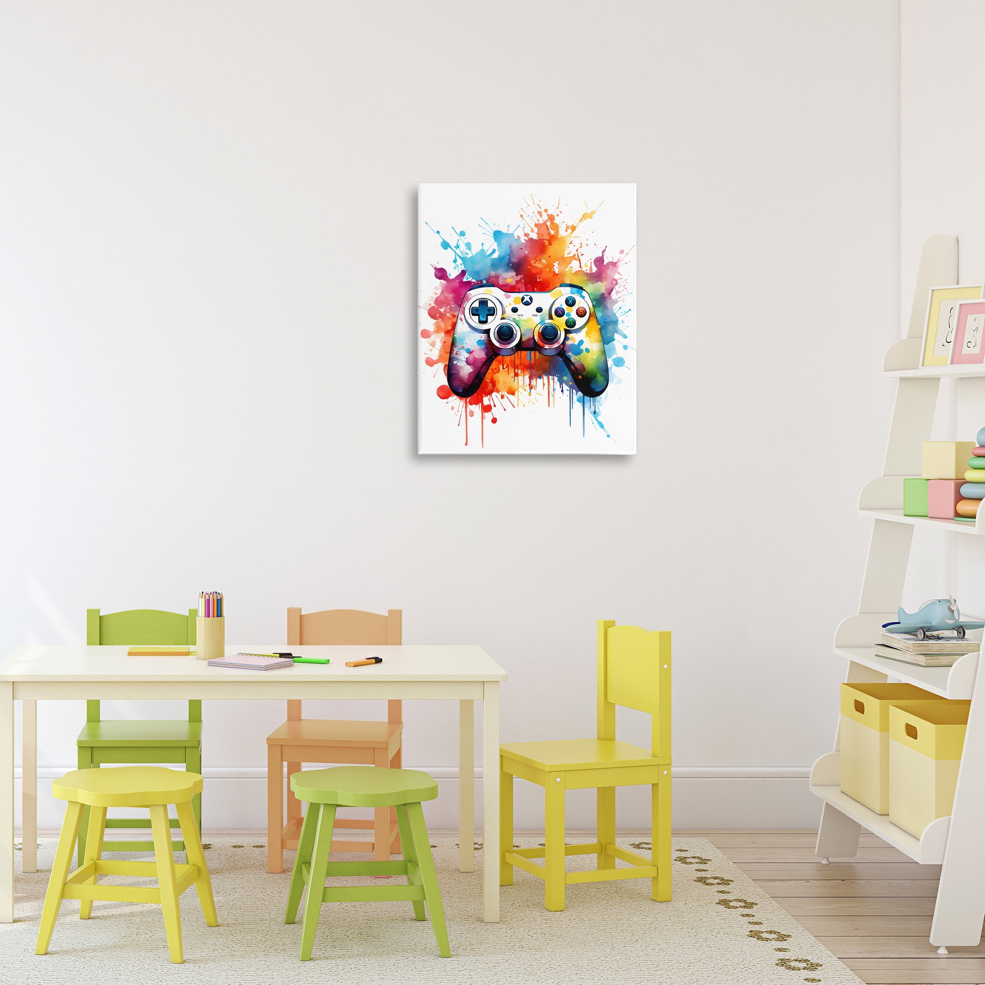 Stupell Industries Color Burst Game Controller Canvas Wall Art, design by Creative Studio