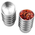 thumbnail image 1 of Buy 2 get 10% off Stainless Steel Dipping Plate, Tomato, Silicone Lid, Preservation Box, Sealed Leak Proof Cup, Seasoning Plate, 1 of 5