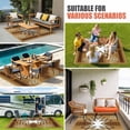 thumbnail image 4 of Brown Southwest Outdoor Rug for Patio/Deck/Porch, Non-Slip Large Area Rug 5 x 8 Ft, Western Rustic Ethnic Mexican Aztec Indoor Outdoor Rugs Washable Area Rugs, Reversible Camping Rug Carpet Runner, 4 of 8