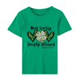 thumbnail image 5 of ZZwxWA St. Patrick's Day Shirts for Women Shamrock Heart Graphic Tees St Patty's T-Shirt Irish Tops, 5 of 6