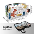 thumbnail image 4 of Goofa Dinosaur (2) Printed Toiletry Bag with Handle,Large Capacity Travel Makeup Cosmetic Bag for Women, Carry on Airport Airline Compliant Bag, 4 of 9