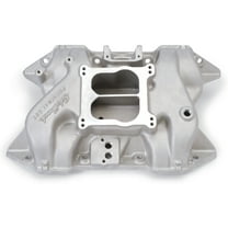 Edelbrock 2186 Performer 383 Intake Manifold; Satin Finish; EGR/Non-EGR; Idle-5500 rpm; For 4 bbl Carbs;