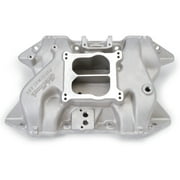 Edelbrock 2186 Performer 383 Intake Manifold; Satin Finish; EGR/Non-EGR; Idle-5500 rpm; For 4 bbl Carbs;