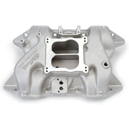Edelbrock 2186 Performer 383 Intake Manifold; Satin Finish; EGR/Non-EGR; Idle-5500 rpm; For 4 bbl Carbs;