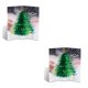 thumbnail image 4 of Yuarrent Navidad 3D Pop-up tarjeta de felicitación hecha a mano postal de cumpleaños con sobre boda vacaciones adultos Baby Shower DIY Verde 2Conjunto, 4 of 6