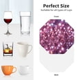 thumbnail image 6 of Glitter Sparkles Shimmer Set of 6 Faux Leather 4 Inch Coasters Drinks Tabletop Home Dinning Octagon, 6 of 6