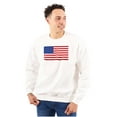 thumbnail image 4 of Classic American Flag USA Pride Unisex Plus Fleece Graphic Sweatshirt Brisco Brands 2X, 4 of 6