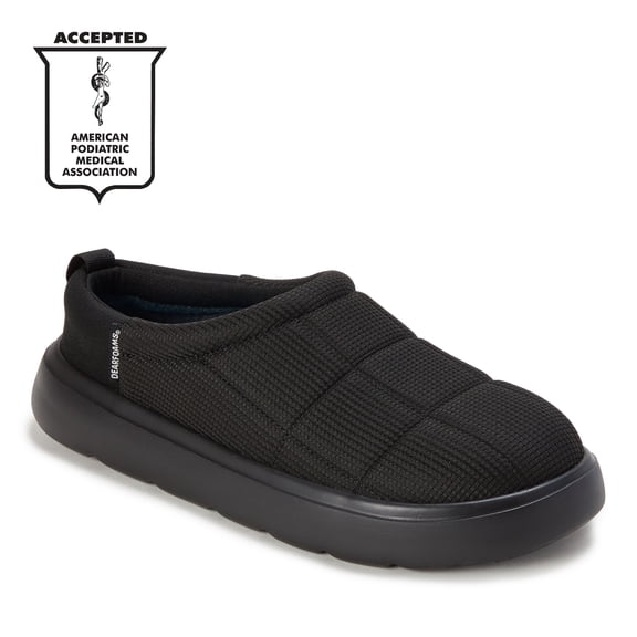 EasyMellow by Dearfoams Men's Quilted Hoodie Clog Shoes Sizes 8-12