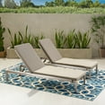 thumbnail image 7 of Cherie Outdoor Chaise Lounge with Cushion (Set of 2), Khaki and Gray, 7 of 7