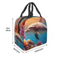 thumbnail image 3 of Fuzoiu Underwater Plant Dolphin Print Lunch Bag for Women & Men,Adult Insulated Lunch Box,Leakproof Cooler,Food Lunch Containers,Reusable Lunch Tote Bags for Work, Travel, Outdoor, 3 of 8