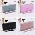 thumbnail image 3 of Women Zipper Phone Bag Handbags Card Holder Long Wallet Clutch Purse PURPLE, 3 of 8