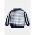 thumbnail image 3 of Boys Cartoon Print Striped Sweater, 3 of 6