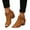 Brown, variant on Dressy Sandals for Women 2025 Summer Fall Suede Peep Toe Chunky High Heels Ankle Booties with Back Zipper