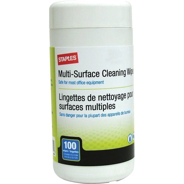 Staples Multisurface Cleaning Wipes, 100 Wipes 18241CC
