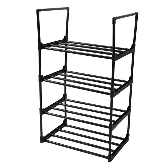 Zapatero multifuncional multicapa de gran capacidad para armario, pasillo, dormitorio, entrada, 1 columna, 4 capas
