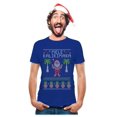 thumbnail image 1 of Tstars Mens Ugly Christmas Sweater Mele Kalikimaka Hawaiian Santa Themed Christmas Gift Funny Humor Holiday Shirts Xmas Party Christmas Gifts for Him T Shirt Ugly Xmas Sweater, 1 of 5
