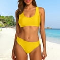 thumbnail image 2 of DGMIOCS Women's Bikini Set Tummy Control Bikini Set Yellow S, 2 of 6