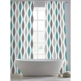 thumbnail image 5 of Cyan Turquoise Grey Sheer Curtains 108 Inches Long 2 Panels Medieval Print Light Filtering Semi Sheer Window Curtains Drapes for Bedroom Living Room 52"x108"x2, 5 of 7