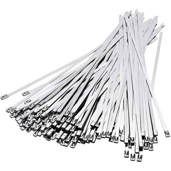 Durable Metal Zip Ties, Heavy Duty 304 Stainless Steel Fasteners For Electrical Communications, Lighting Engineering, Maritime Ships, Power Equipment And Rail Transit Industries