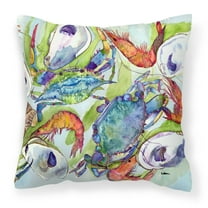 Carolines Treasures 8547PW1414 Crab Fabric Decorative Pillow 14HX14W multicolor