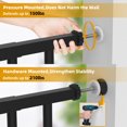 thumbnail image 3 of Wisairt Extra Wide Metal Baby Gates,29.5-48.8in Wide Auto Close Dog Safety Gate for Stair and Doorways,Pressure Mounted(Black), 3 of 10