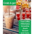 thumbnail image 4 of 25 Sets (50 Count) 20 oz Clear Plastic Cups with Lids and Straws - Disposable PET Cups, Leak Proof & Freezer Safe, for Iced Coffee, Smoothies, Bubble Tea, Parties, and Home Use, 4 of 7